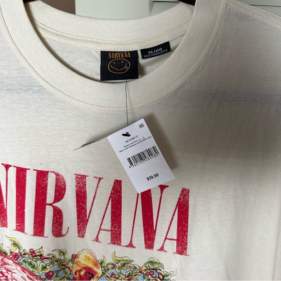 Nirvana In Utero Cream Unisex Short Sleeve XL T-Shirt Vintage Graphic Print NWT - Picture 6 of 8